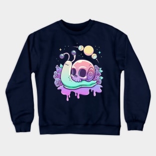 Gothic Pastel Snail Skull Crewneck Sweatshirt